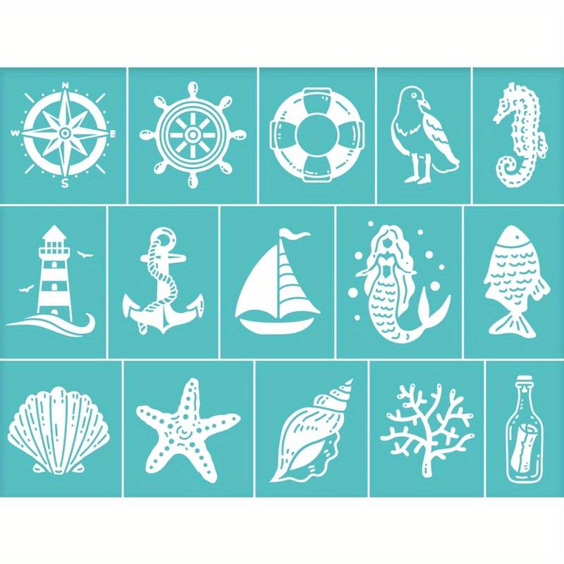 Silk Screen Stencils, Self-adhesive Silk Screen Printing Stencils, Ocean  Themed Pattern Screen Printing Template For Painting On Wood,, Art  Supplies, Clothes Decor, Home Decor, Room Decor - Temu